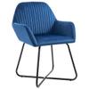 CHARMMA Dining Chairs 2 pcs Blue Velvet view 3