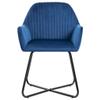 CHARMMA Dining Chairs 2 pcs Blue Velvet view 4