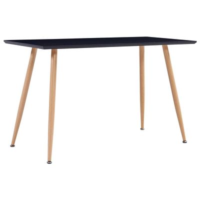 CHARMMA Dining Table Black and Oak 47.2"x23.6"x29.1" MDF