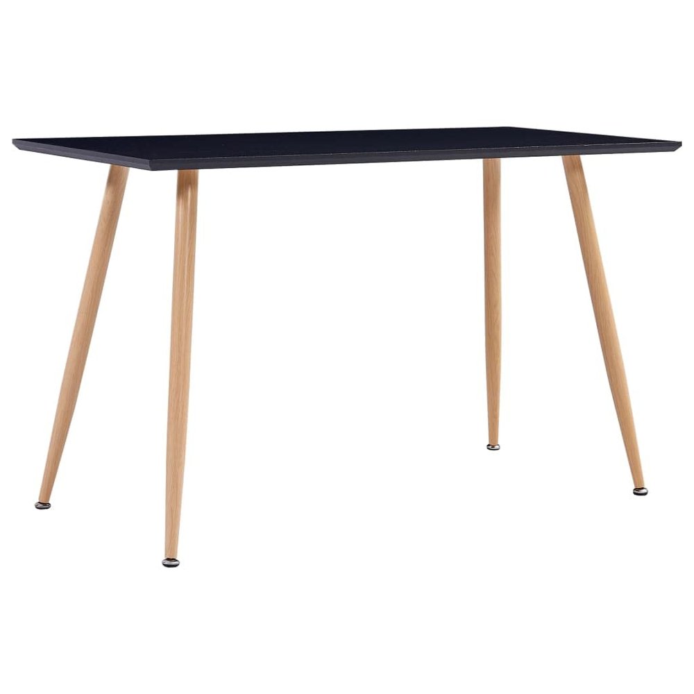 CHARMMA Dining Table Black and Oak 47.2"x23.6"x29.1" MDF