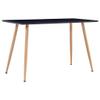 CHARMMA Dining Table Black and Oak 47.2"x23.6"x29.1" MDF view 1