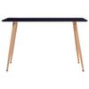 CHARMMA Dining Table Black and Oak 47.2"x23.6"x29.1" MDF view 3