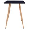 CHARMMA Dining Table Black and Oak 47.2"x23.6"x29.1" MDF view 4