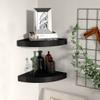 CHARMMA 323899 Floating Corner Shelves 2 pcs Black 25x25x3,8 cm MDF view 1