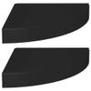 CHARMMA 323899 Floating Corner Shelves 2 pcs Black 25x25x3,8 cm MDF view 2