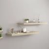 CHARMMA Floating Wall Shelves 2 pcs Oak 31.5"x9.3"x1.5" MDF view 1