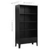 CHARMMA Bookshelf Industrial Black 35.4"x15.7"x70.9" Steel view 2