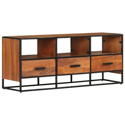 CHARMMA TV Cabinet 43.3"x11.8"x17.7" Solid Acacia Wood