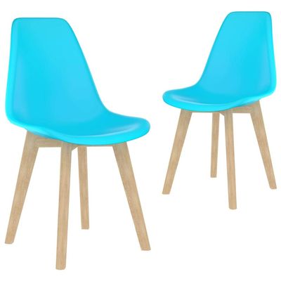 CHARMMA Dining Chairs 2 pcs Blue Plastic