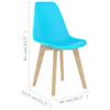 CHARMMA Dining Chairs 2 pcs Blue Plastic view 2