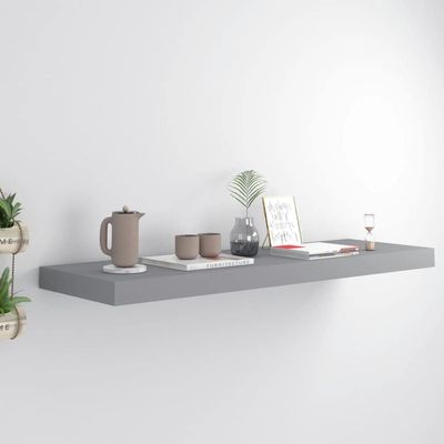 CHARMMA Floating Wall Shelf Gray 31.5"x9.3"x1.5" MDF