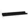 CHARMMA Wall Shelves 4 pcs Black 15.7"x3.5"x1.2" view 2