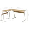 CHARMMA Corner Desk L-Shaped Oak view 2