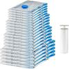 Amazon Basics Vacuum Storage Bags with Hand Pump for Travel, Space Saving Compression Bags for Clothes, Clothing, Blankets and Duvets, Clear, 20 Pack (5 Small, 5 Medium, 5 Large & 5 Jumbo) view 1