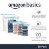 Amazon Basics Vacuum Storage Bags with Hand Pump for Travel, Space Saving Compression Bags for Clothes, Clothing, Blankets and Duvets, Clear, 20 Pack (5 Small, 5 Medium, 5 Large & 5 Jumbo) view 2