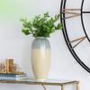 A&B Home Blue and Cream Flower Vase - Large Reactive Glaze Ceramic Vase, Tabletop Home Dcor for Floral Arrangements, Bedroom Living Room Coffee Table Accent Piece Office Floor Vase, 7" x 7" x 16" view 2