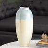 A&B Home Blue and Cream Flower Vase - Large Reactive Glaze Ceramic Vase, Tabletop Home Dcor for Floral Arrangements, Bedroom Living Room Coffee Table Accent Piece Office Floor Vase, 7" x 7" x 16" view 3