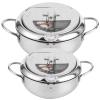 Small Deep Frying Pot with Fahrenheit Thermometer, Deep Fryer Pot, 304 Stainless Steel Deep Fryer with Oil Draining Rack for Chips, Fries, Fish, and Chicken(24cm), Deep Fryer Pot, Small Deep Frying view 1