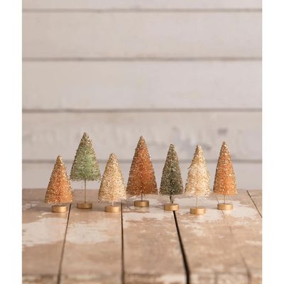Bethany Lowe Fall in Love Mini Bottle Brush Trees in Box, Set of 7 LC1647