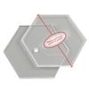 CAKESAFE 8.25 Inch Hexagon Acrylic Disk Set 2-8.25 Clear Acrylic Buttercream Disks Perfect Tool to Smooth the Frosting on Your Cakes, Disk Size and Perimeter Border Engraved on all Disks view 2