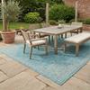 Rugs.com - Outdoor Traditional Rug 7' 10 x 11' Light Aqua Indoor/Outdoor Rug Perfect for Patios, Decks, and Porches view 1