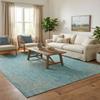 Rugs.com - Outdoor Traditional Rug 7' 10 x 11' Light Aqua Indoor/Outdoor Rug Perfect for Patios, Decks, and Porches view 3