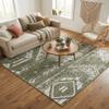 Rugs.com - Outdoor Bohemian Rug 5 Ft Square Green Indoor/Outdoor Rug Washable, Stain-Resistant for Patios, Decks, and Porches view 3