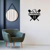 Baseball Home Plate Custom Name Metal Art Wall Sign Gold / 30" view 3