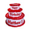 Anderson's White & Red Personalized Pop-Out Birthday Cake, Life-Size Faux Cake with Fun Font, Custom Name, Surprise Reveal Prop for Milestone Parties, Photo Ops, Store or Business Events view 1