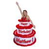 Anderson's White & Red Personalized Pop-Out Birthday Cake, Life-Size Faux Cake with Fun Font, Custom Name, Surprise Reveal Prop for Milestone Parties, Photo Ops, Store or Business Events view 2
