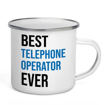 Telephone Operator Camper Mug 12oz - baest telephone operator ever - Customer Service Call Center Dial Caller Appreciation Job Title Help Desk Agents
