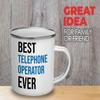 Telephone Operator Camper Mug 12oz - baest telephone operator ever - Customer Service Call Center Dial Caller Appreciation Job Title Help Desk Agents view 2