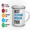Telephone Operator Camper Mug 12oz - baest telephone operator ever - Customer Service Call Center Dial Caller Appreciation Job Title Help Desk Agents view 3