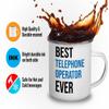 Telephone Operator Camper Mug 12oz - baest telephone operator ever - Customer Service Call Center Dial Caller Appreciation Job Title Help Desk Agents view 4