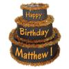 Anderson's Black & Gold Personalized Pop-Out Birthday Cake, Life-Size Faux Cake with Fun Font, Custom Name, Surprise Reveal Prop for Milestone Parties, Photo Ops, Store or Business Events view 1