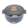 , 2.5L 800W 3 Speed Control Shabu Shabu Hot Pot Ramen Cooker Multifunctional Nonstick Portble Single Layer Small Electric Cooker with Lid for Noodles Soup Dorm Office Family (US) view 1