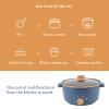 , 2.5L 800W 3 Speed Control Shabu Shabu Hot Pot Ramen Cooker Multifunctional Nonstick Portble Single Layer Small Electric Cooker with Lid for Noodles Soup Dorm Office Family (US) view 3