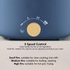 , 2.5L 800W 3 Speed Control Shabu Shabu Hot Pot Ramen Cooker Multifunctional Nonstick Portble Single Layer Small Electric Cooker with Lid for Noodles Soup Dorm Office Family (US) view 4
