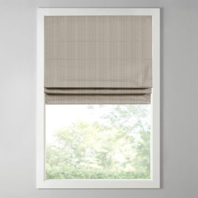 Madison Park Galen Cordless Roman Shade, 23"W x 64"H, Sheen Taupe Room Darkening, Thermal Insulated, Energy Efficient Window Blind with Subtle Sheen Basketweave Fabric for Privacy