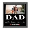 NAZENTI Father Gift, Dad Gift, First Father's Day Picture Frame Gifts for 1st Fathers Day from Baby First Fathers Day Gift- Personalized First Father's Day 2022 We Love you 9x9 inch Wood Sign Frame view 1