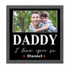 NAZENTI Father Gift, Dad Gift, First Father's Day Picture Frame Gifts for 1st Fathers Day from Baby First Fathers Day Gift- Personalized First Father's Day 2022 We Love you 9x9 inch Wood Sign Frame view 2