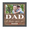NAZENTI Father Gift, Dad Gift, First Father's Day Picture Frame Gifts for 1st Fathers Day from Baby First Fathers Day Gift- Personalized First Father's Day 2022 We Love you 9x9 inch Wood Sign Frame view 3