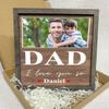 NAZENTI Father Gift, Dad Gift, First Father's Day Picture Frame Gifts for 1st Fathers Day from Baby First Fathers Day Gift- Personalized First Father's Day 2022 We Love you 9x9 inch Wood Sign Frame view 4