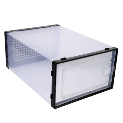 FOMIYES 2pcs Plastic Shoe Organizer Drawer Type Storage Box Stackable Design for Efficient Closet Organization Sturdy and Footwear Storage Style