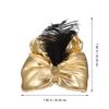 Prince S Hat Props - Golden Arabian Costume Hat for Themed Parties Halloween and Cosplay Stylish Plume Design view 4