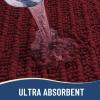 Arotive Luxury Bathroom Rugs 60x24, Extra Soft Thick Absorbent Shaggy Chenille Bath Rugs, Non-Slip Machine Wash Dry, Bath Mats for Bathroom Floor, Tub and Shower, Home Decor Accessories, Burgundy view 4