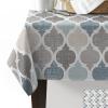 Table Cloth Waterproof Polyester Tablecloth Retro Blue Moroccan Geometric Pattern Table Clothes for Rectangle Tables, Indoor Outdoor Table Cover for Parties, Wedding, Dinner Table - 60x102 Inch view 2