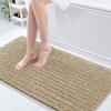 Arotive Luxury Bathroom Rugs 60x24, Extra Soft Thick Absorbent Shaggy Chenille Bath Rugs, Non-Slip Machine Wash Dry, Bath Mats for Bathroom Floor, Tub and Shower, Home Decor Accessories, Beige view 1