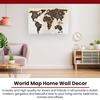 World Map Home Wall Decor  Multilayered Laser Cut Carved Elegant Wooden Mandala Hanging MDF Panels - Rustic Contemporary Artwork (22.8x34.6in(58x88cm), Natural) view 4