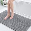 Arotive Luxury Bathroom Rugs 60x24, Extra Soft Thick Absorbent Shaggy Chenille Bath Rugs, Non-Slip Machine Wash Dry, Bath Mats for Bathroom Floor, Tub and Shower, Home Decor Accessories, Grey view 1